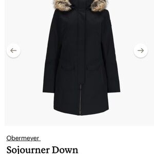 Obermeyer Sojourner Down Jacket parka with Fur Hood - maroon